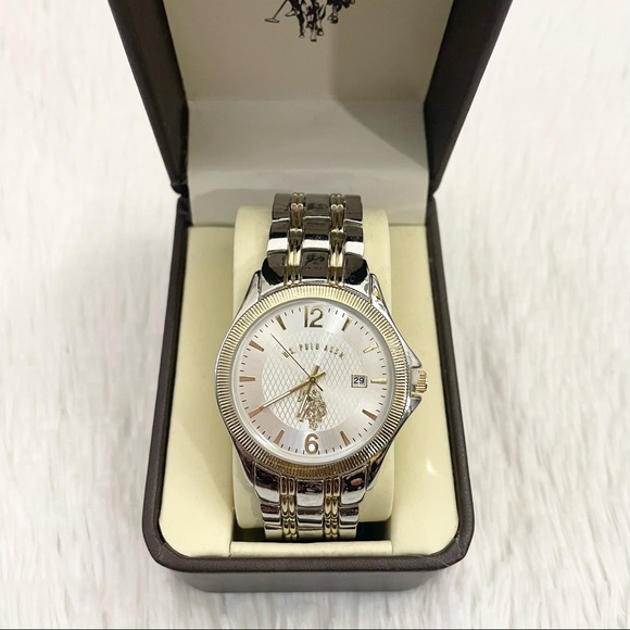 U.S. Polo Assn. Accessories - NWT US Polo Assn. Silver and gold watch